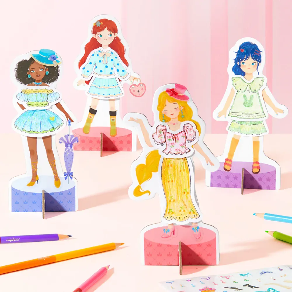 Kolorowanka i przebieranka 2w1 Mideer Przyjaciółki