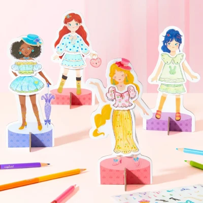 Kolorowanka i przebieranka 2w1 Mideer Przyjaciółki