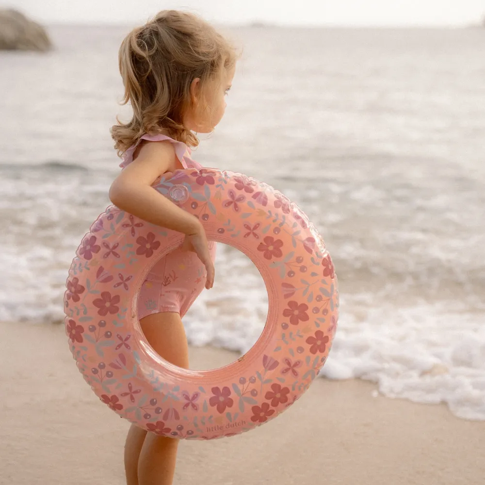 Little Dutch koło do pływania dla dziewczynki Flowers 50 cm