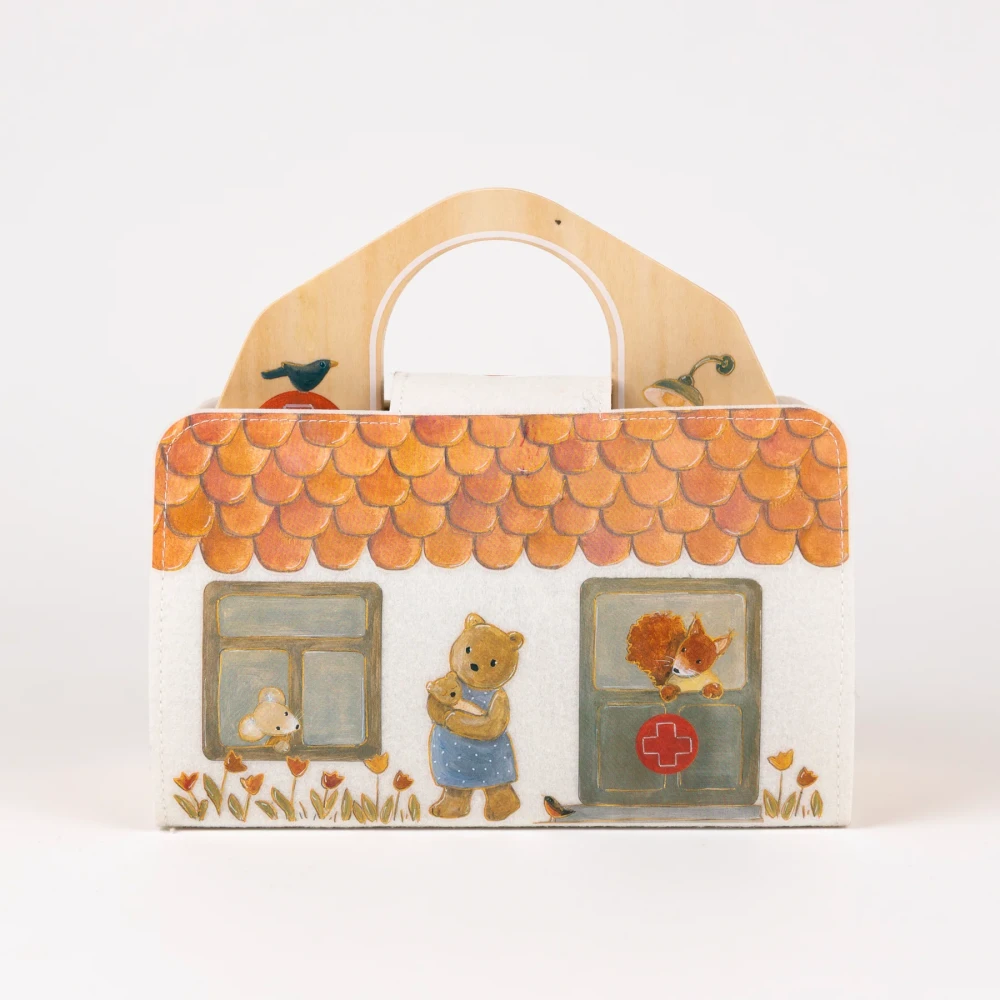 Egmont Toys drewniany gabinet lekarski dla dzieci Mini Przyjaciele zestaw 3+