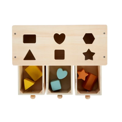 Small Foot Edukacyjny Sorter Kształtów z Szufladami Montessori