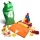 BS Toys Zestaw Animacyjny 3w1 Sportowa Gra Ogrodowa dla Dzieci Wyścigi w Workach, Slalom z Jajkiem na Łyżce i Rzuty do Celu, Kompletny Zestaw na Urodziny i Piknik dla 4 Osób, Rozwija Motorykę, Równowagę i Zdrową Rywalizację, Prezent na Dzień Dziecka