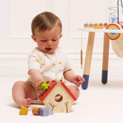 Le Toy Van drewniany sorter kształtów - domek dla ptaków