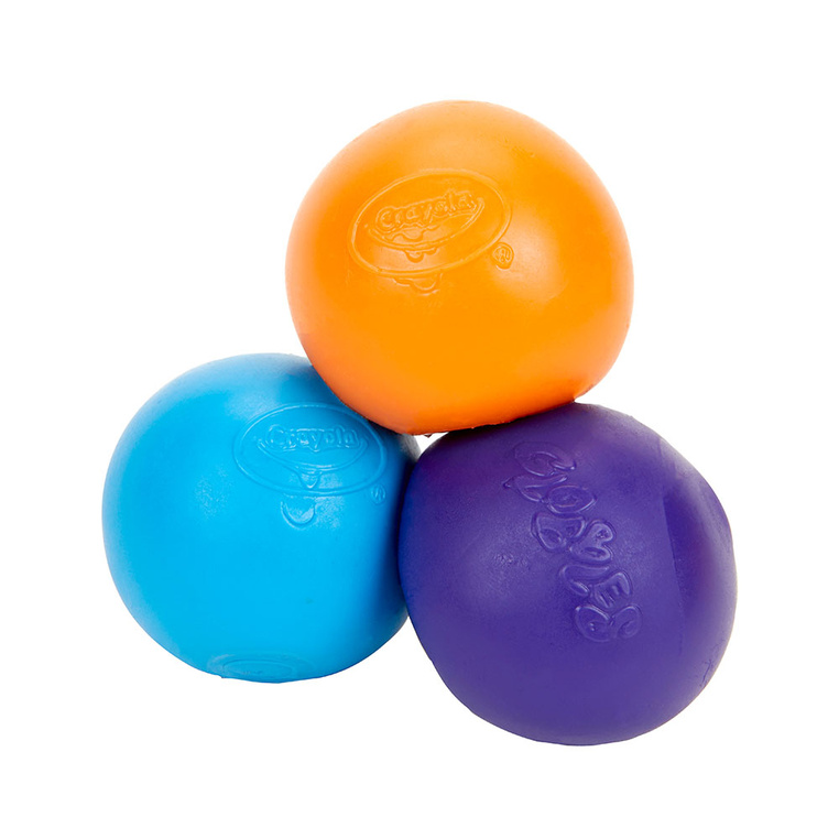 Lepkie Kulki Gniotki Crayola Globbles 3 szt. | Antystresowe Kulki Sensoryczne dla Dzieci 3+ i Dorosłych, Niebrudzące Kuleczki do Rzucania i Ściskania, Wspierają Motorykę Małą i Wyciszenie, Fidget Toy, Prezent dla Przedszkolaka.