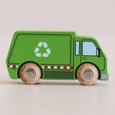 Le Toy Van drewniana ciężarówka śmieciarka Rudy