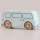 Drewniany Kamper Retro z Plakatem Le Toy Van Daisy | Błękitny Wóz Kempingowy z Drewna Brzozowego FSC, Kolekcjonerski Samochodzik Zabawka Montessori bez Plastiku, Wspiera Rozwój Motoryki i Kreatywności, Prezent dla Dziecka 2+.