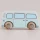 Drewniany Kamper Retro z Plakatem Le Toy Van Daisy | Błękitny Wóz Kempingowy z Drewna Brzozowego FSC, Kolekcjonerski Samochodzik Zabawka Montessori bez Plastiku, Wspiera Rozwój Motoryki i Kreatywności, Prezent dla Dziecka 2+.