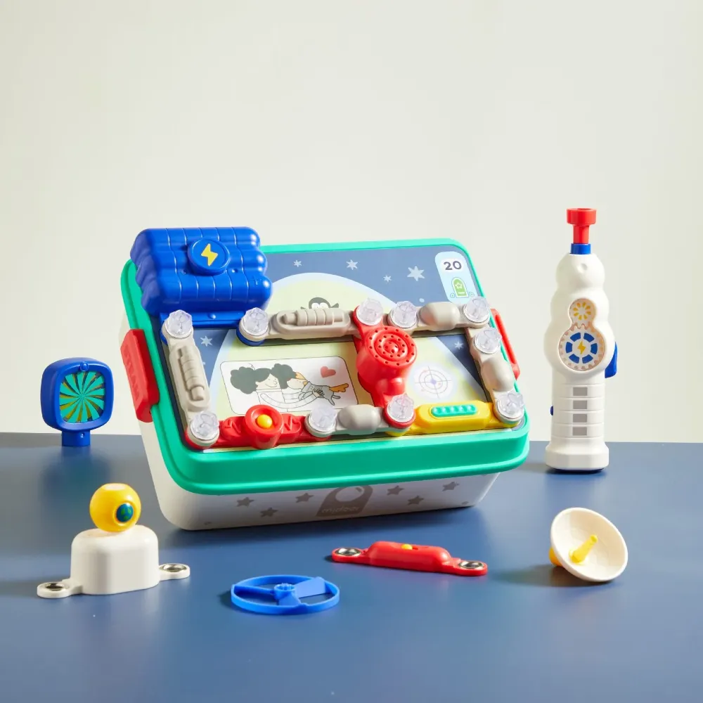 Edukacyjny Zestaw Małego Inżyniera Elektryka Mideer | Interaktywny Warsztat STEM ze Skrzynką i Wkrętarką dla Dzieci 3+, Elektroniczne Obwody i Klocki Konstrukcyjne ze Śrubkami, Wspiera Motorykę Małą i Logiczne Myślenie, Prezent dla Przedszkolaka.