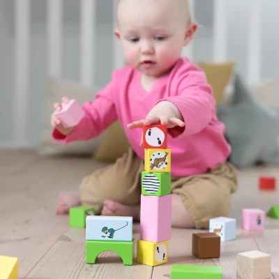 Klocki drewniane Pippi Langstrumpf 30 elementów