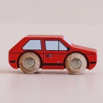 Autko Czerwone Samochodzik Drewniany Retro Gary Le Toy Van 2+