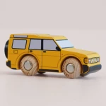 Autko Terenowe Drewniane dla Dzieci SUV 4x4 Żółte Samochodzik Le Toy Van Riley 2+