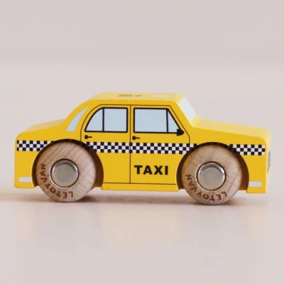 Taksówka Drewniana Nowojorska Trixie Żółta Taksówka Le Toy Van 2+