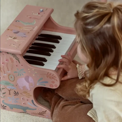 Little Dutch drewniane pianino elektroniczne różowe