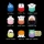 Mini Lampka Niespodzianka LED Eggy's Mystery Lights Monsters | Silikonowa Lampka Nocna dla Dzieci 3+, Kolekcjonerski Blind Box z 9 Potworkami, Ładowalne Światełko USB-C z Zawieszką i Bransoletką, Wspiera Samodzielne Zasypianie.