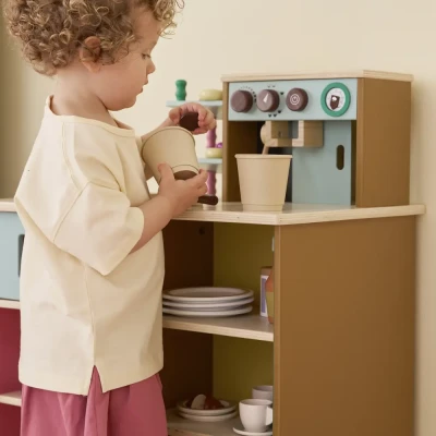 Kawiarnia dla Dzieci Drewniana z Ekspresem do Kawy i Akcesoriami Kid's Concept