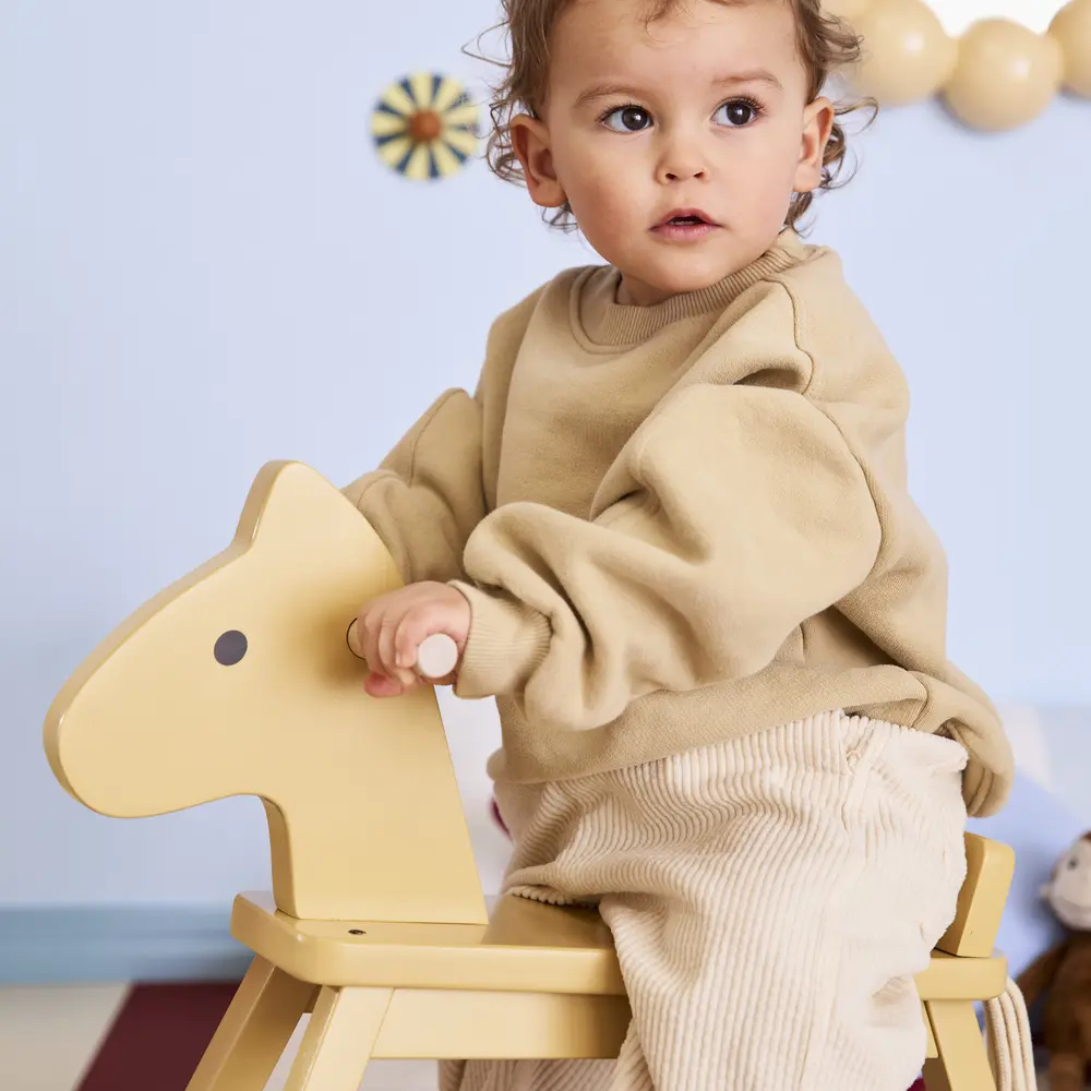 Konik na Biegunach Klasyczny Drewniany Kid's Concept zabawka dla rocznego dziecka