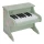 Little Dutch drewniane pianino elektroniczne zielone z motywem Safari Friends z drewna z certyfikatem FSC. Zielony instrument muzyczny z 11 klawiszami na baterie Little Dutch LD8910 dla dzieci od 3 lat 3+.