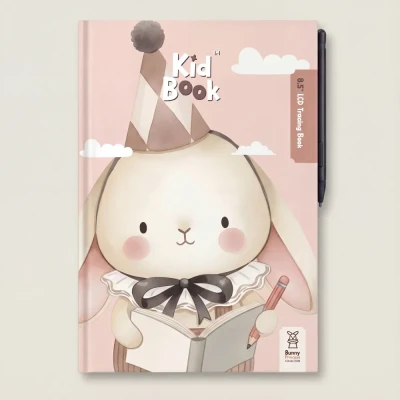 KidBook Tablet graficzny z kartami pracy do rysowania Rabbit Pink