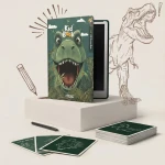 KidBook Tablet Graficzny LCD z Kartami Pracy Dino Znikopis 8,5” 3+