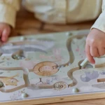 Labirynt Magnetyczny Drewniany Safari z Rysikiem Little Dutch 18m+