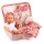 Djeco Pomea Lily lalka bobas 32 cm z walizką, ubrankami, butelką, pieluszką i akcesoriami do pielęgnacji dla dziecka 18m+