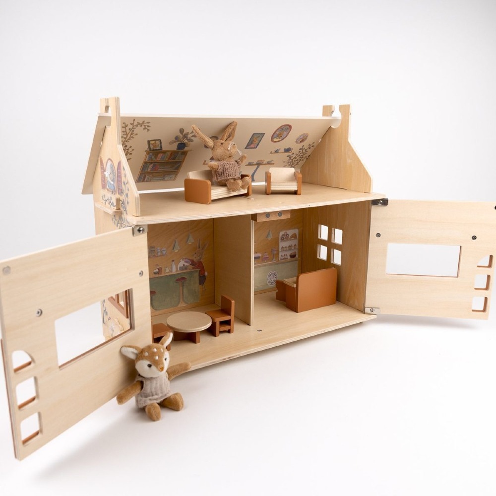 Egmont Toys drewniany domek Kawiarnia i piekarnia z meblami i figurkami