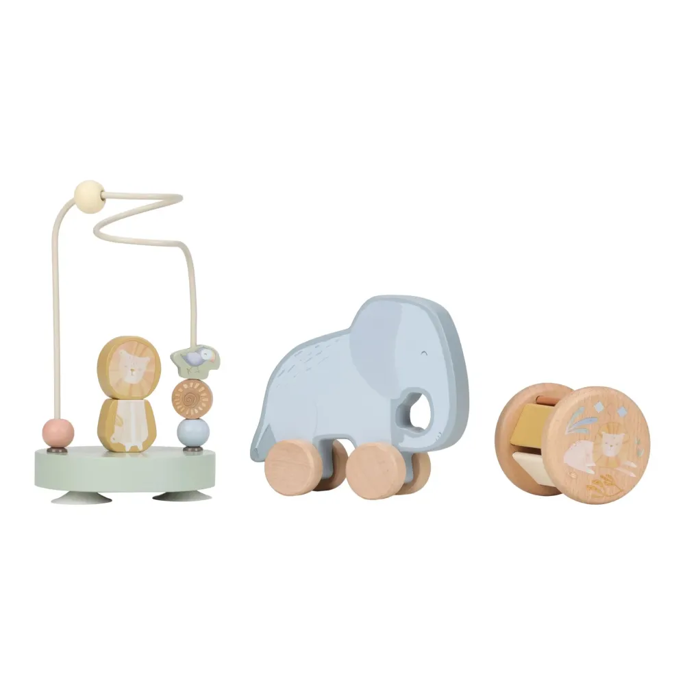 Little Dutch Drewniany zestaw prezentowy Safari Friends FSC