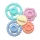 Jellystone układanka wieża i gryzak silikonowy Rainbow Pastel