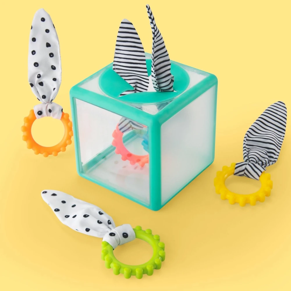 Sassy manipulacyjna kostka sensoryczna sorter z krążkami