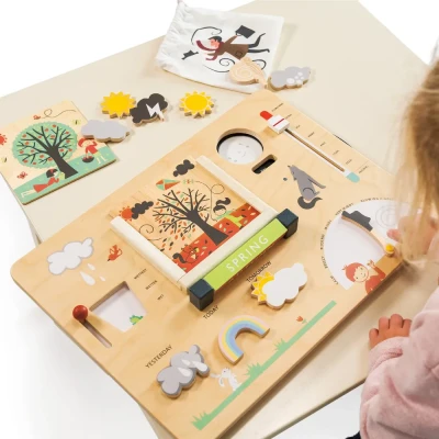 Tender Leaf Toys tablica edukacyjna stacja pogodowa