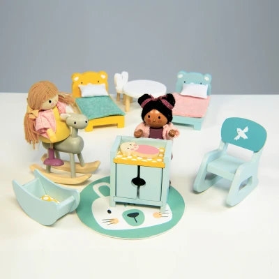 Tender Leaf Toys meble do domku dla lalek Pokój dziecięcy