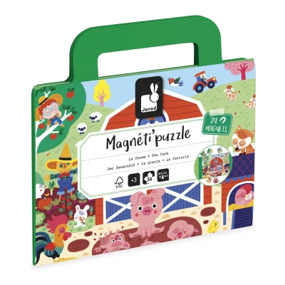 Janod Farma magnetyczne puzzle 24 elementy