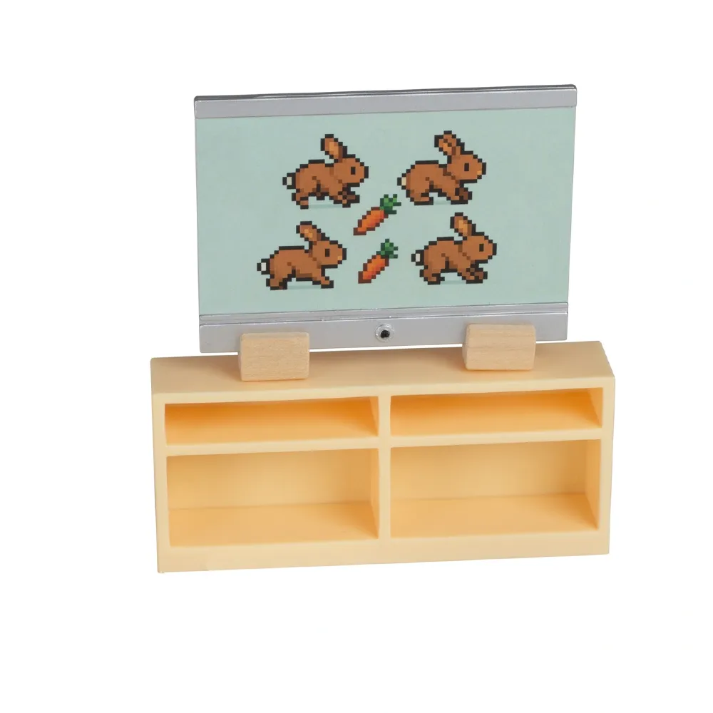 Lundby TV & Gaming – zestaw mebli RTV z telewizorem do domku dla lalek