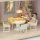 Lundby Basic – zestaw mebli do jadalni z okrągłym stołem i krzesłami