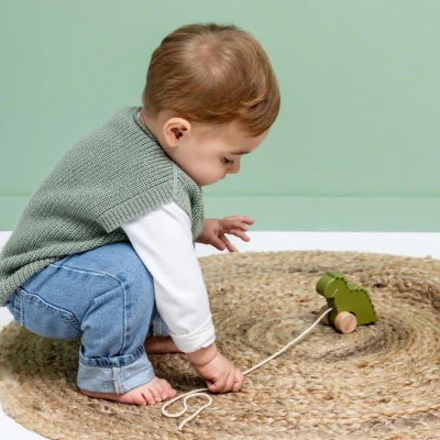 Trixie drewniana zabawka do ciągnięcia Dinozaur