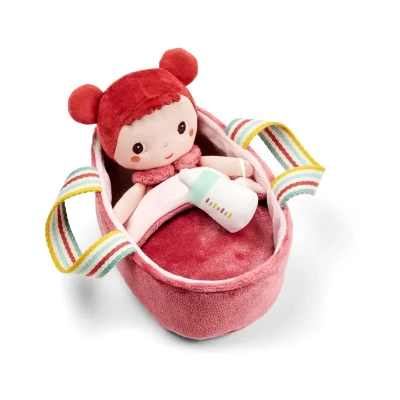 Lilliputiens lalka dzidziuś z koszyczkiem, butelką i kocykiem Mio