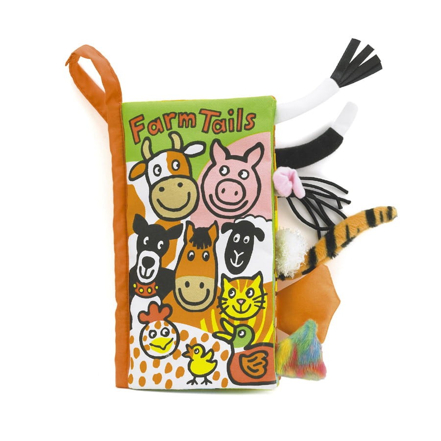 Jellycat książeczka sensoryczna Farm Tails Book