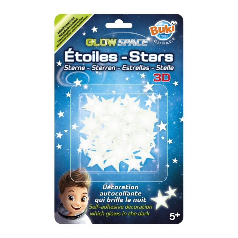 Buki - gwiazdki świecące w ciemności 3D Stars