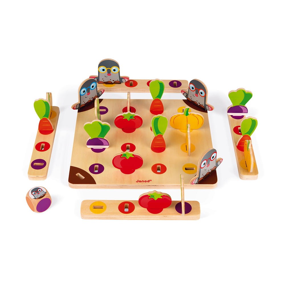 Janod - gra wyścig Strzeż się kreta Matching Game Garden Panic