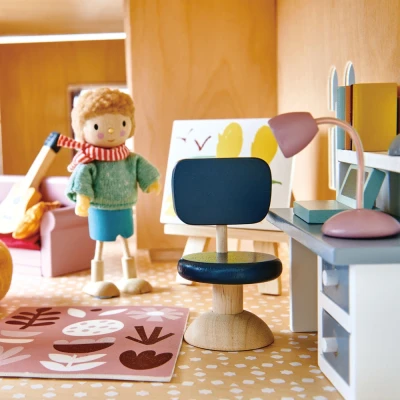 Tender Leaf Toys meble do domku dla lalek pokój młodzieżowy