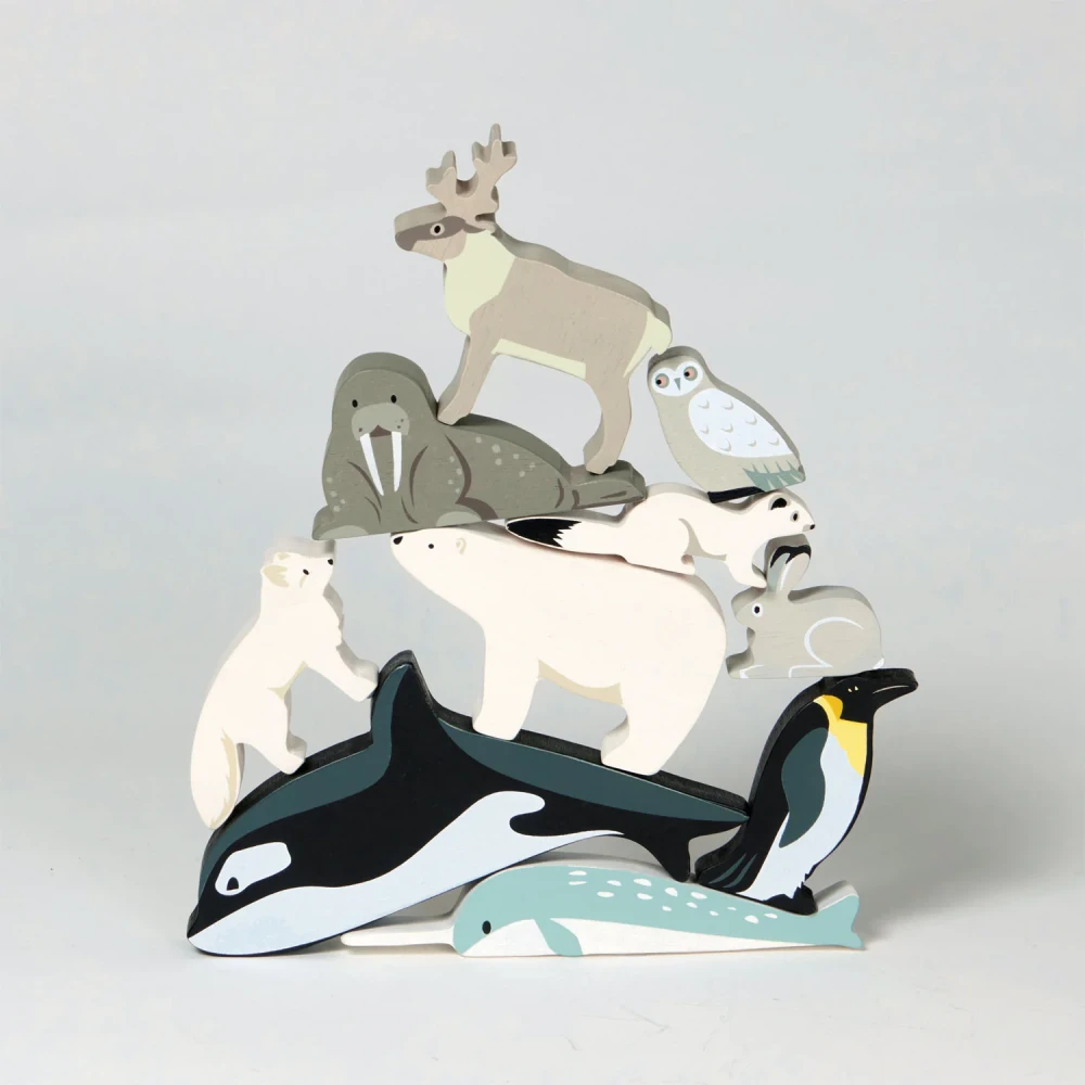 Tender Leaf Toys figurki drewniane zwierzęta polarne