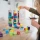 BS Toys Drewniana Układanka Edukacyjna Zbuduj Wieże dla Dzieci 4+ Logiczna Gra Przestrzenna z 42 Klockami i 12 Kartami Pracy, Rozwija Motorykę Małą, Wyobraźnię 3D i Naukę Kolorów, Trwała Zabawka Montessori z Drewna, Prezent dla Przedszkolaka
