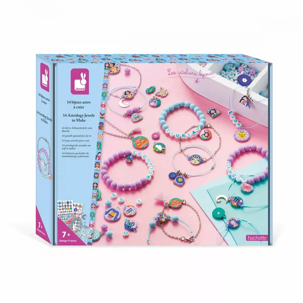 Janod zestaw kreatywny do tworzenia biżuterii Znaki zodiaku