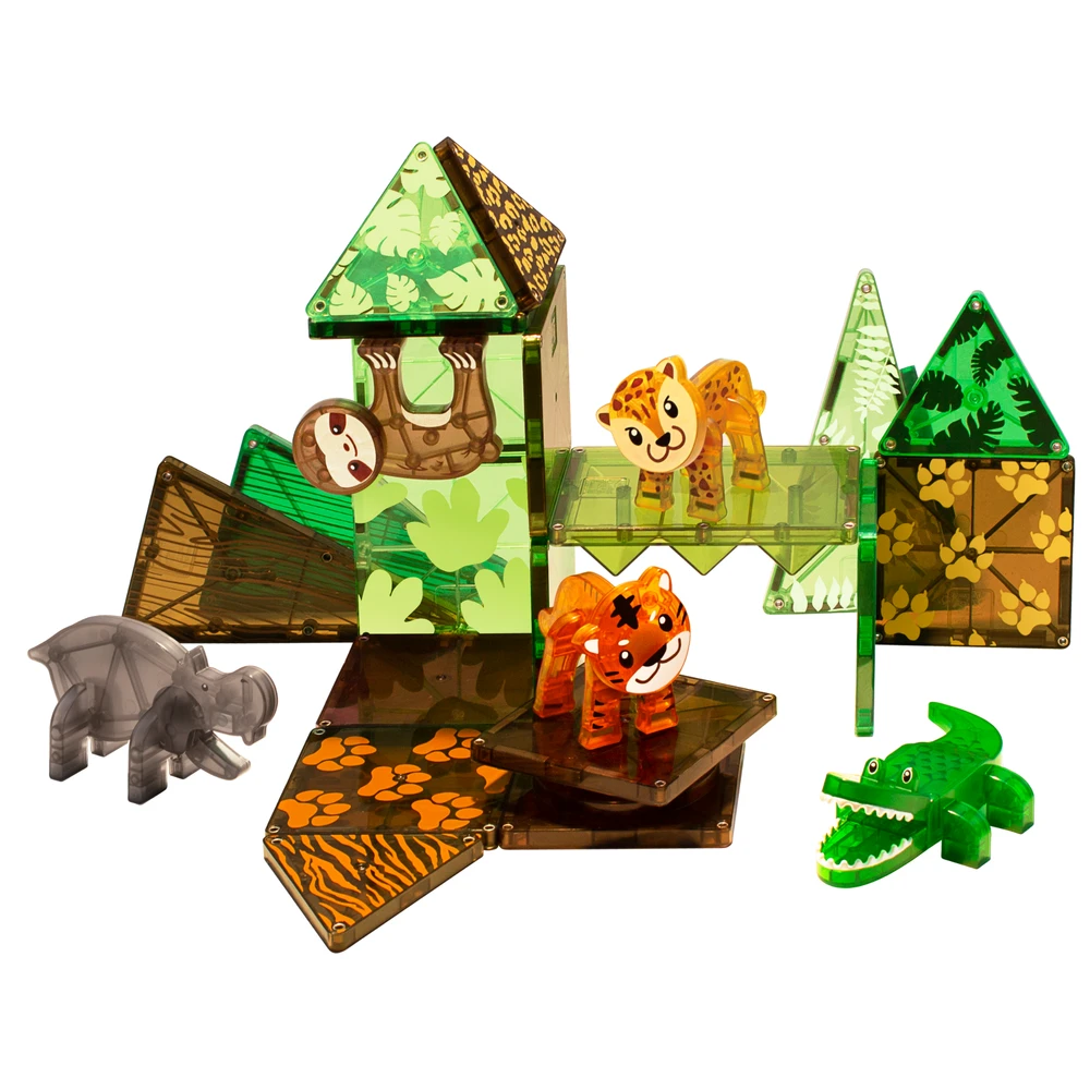 Magna Tiles klocki magnetyczne Jungle Animals 25 elementów