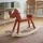 Kids Concept konik drewniany na biegunach klasyczny orange red