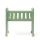 Kids Concept łóżeczko drewniane z kółkami dla lalek green