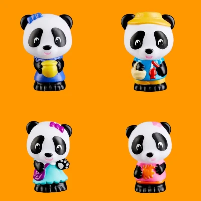 Klorofil 4 figurki Rodzina Misiów Panda