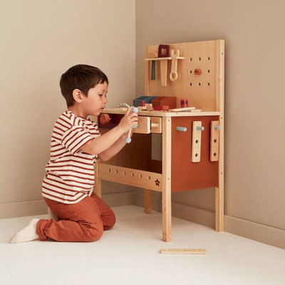 Warsztat Majsterkowicza Drewniany Stół z Narzędziami FSC 80 cm Kid’s Concept 3+