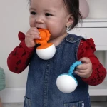 Fat Brain Toys zabawka sensoryczna Wańka Wstańka Dimpl Wobbl Orange