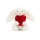 Jellycat króliczek Bashful Red Love Heart Bunny 18 cm pluszak na walentynki